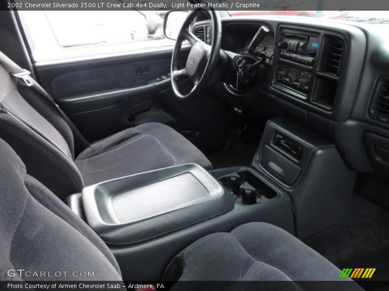 Light Pewter Metallic / Graphite 2002 Chevrolet Silverado 3500 LT Crew Cab 4x4 Dually