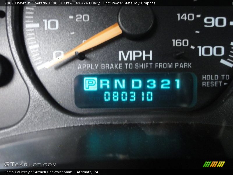 Light Pewter Metallic / Graphite 2002 Chevrolet Silverado 3500 LT Crew Cab 4x4 Dually