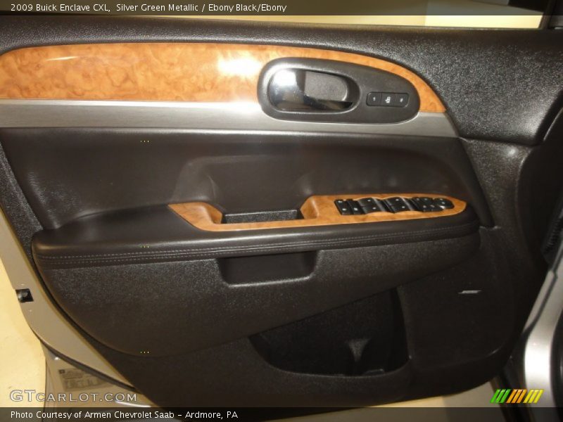 Silver Green Metallic / Ebony Black/Ebony 2009 Buick Enclave CXL