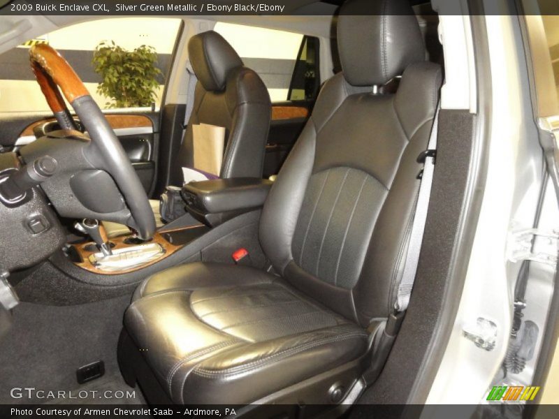 Silver Green Metallic / Ebony Black/Ebony 2009 Buick Enclave CXL