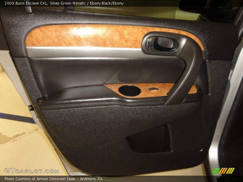 Silver Green Metallic / Ebony Black/Ebony 2009 Buick Enclave CXL