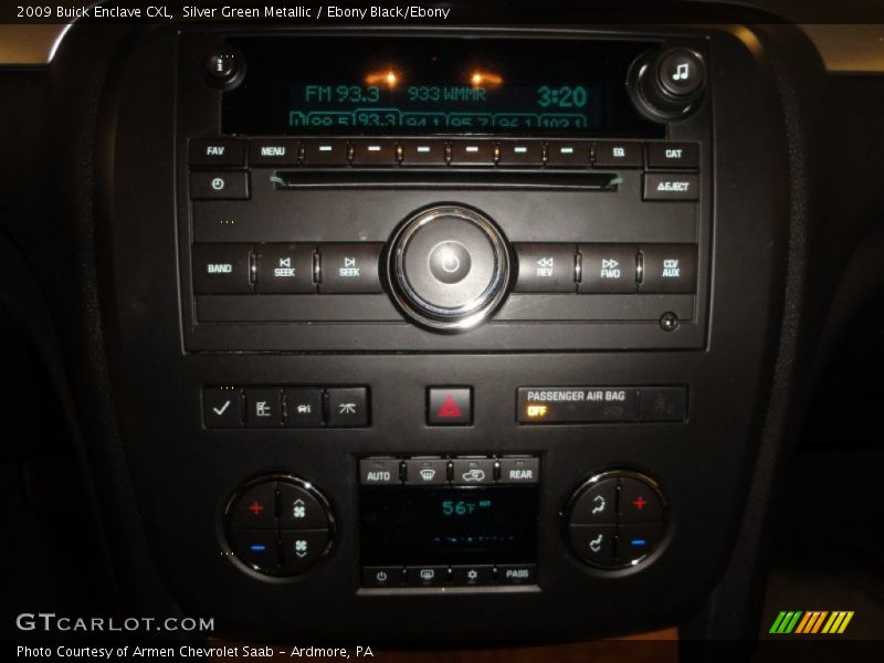 Silver Green Metallic / Ebony Black/Ebony 2009 Buick Enclave CXL