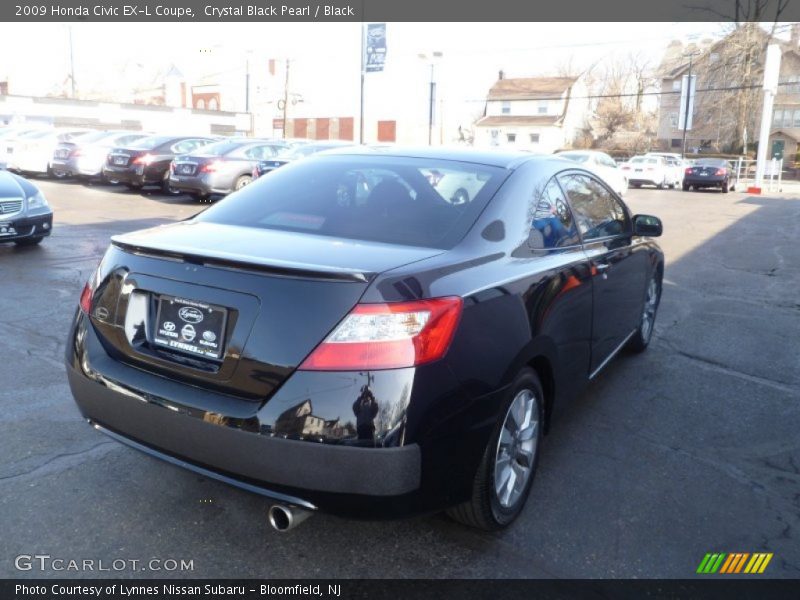Crystal Black Pearl / Black 2009 Honda Civic EX-L Coupe