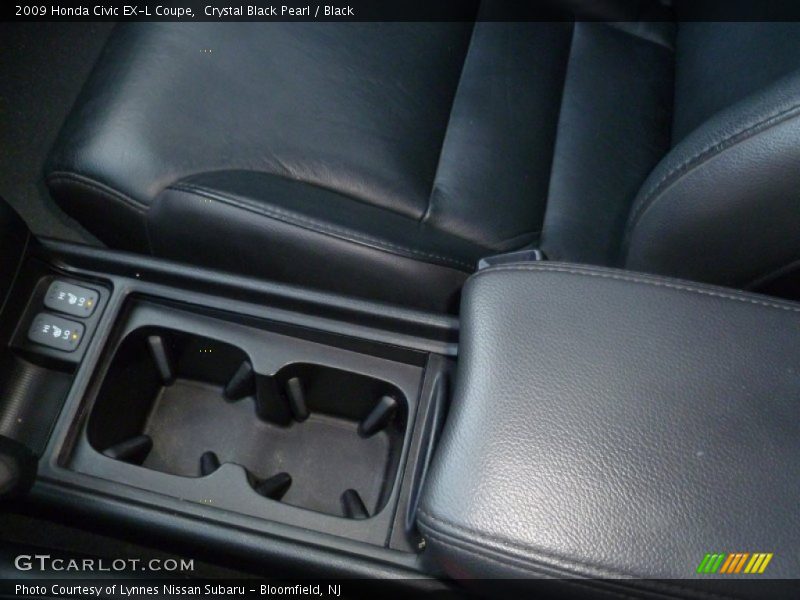 Crystal Black Pearl / Black 2009 Honda Civic EX-L Coupe