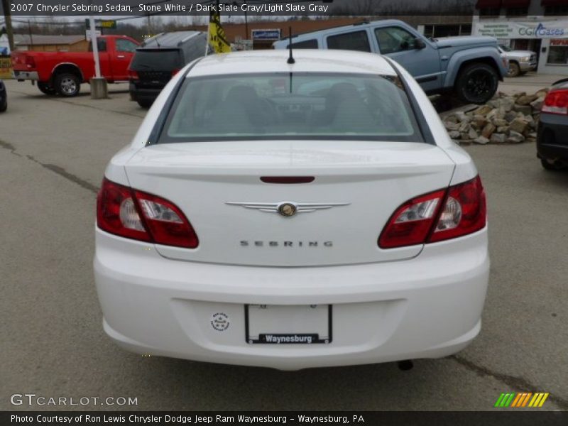 Stone White / Dark Slate Gray/Light Slate Gray 2007 Chrysler Sebring Sedan