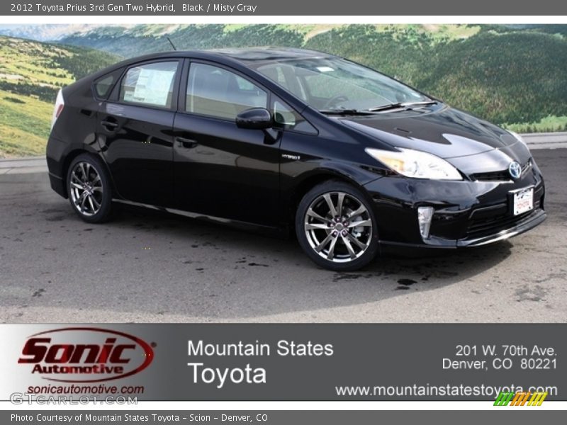 Black / Misty Gray 2012 Toyota Prius 3rd Gen Two Hybrid