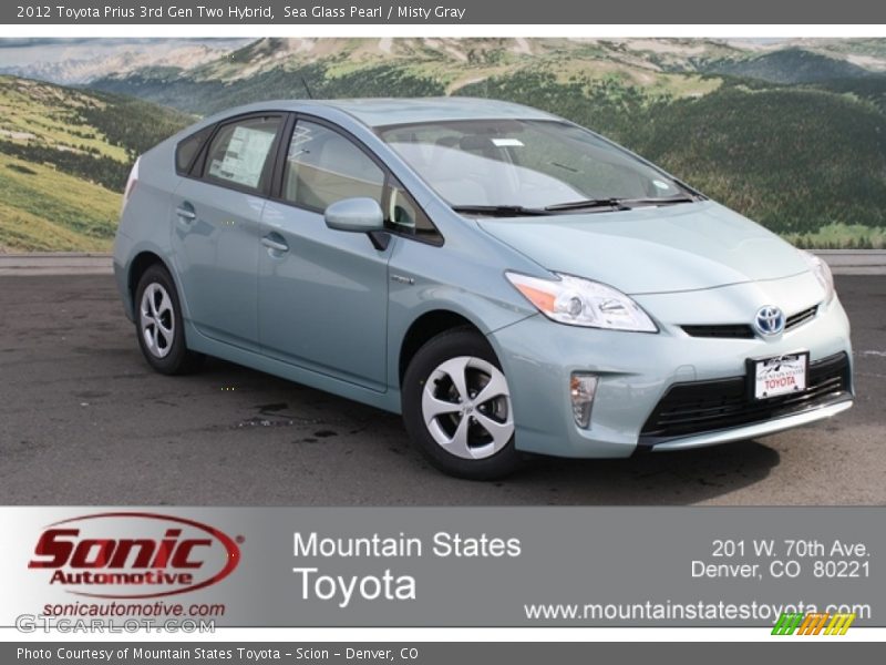 Sea Glass Pearl / Misty Gray 2012 Toyota Prius 3rd Gen Two Hybrid