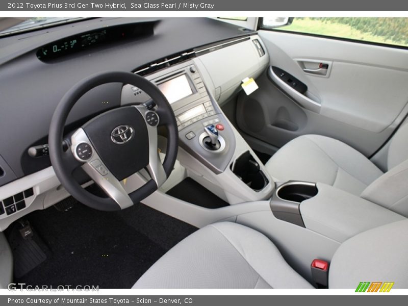  2012 Prius 3rd Gen Two Hybrid Misty Gray Interior