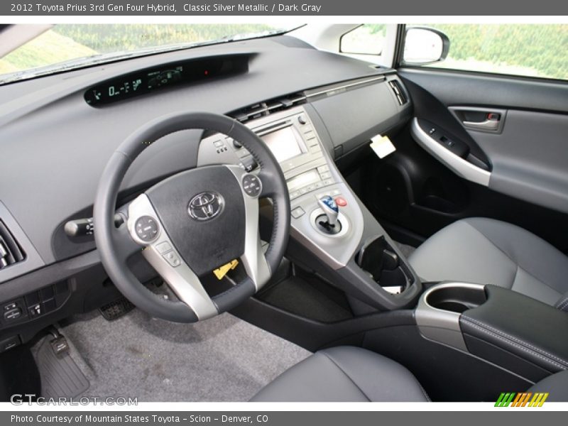  2012 Prius 3rd Gen Four Hybrid Dark Gray Interior