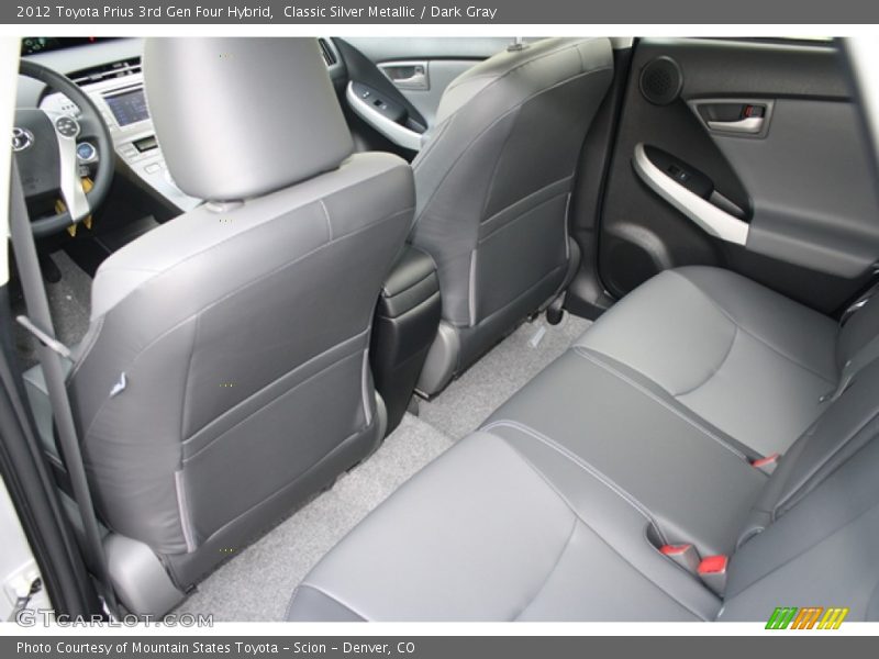  2012 Prius 3rd Gen Four Hybrid Dark Gray Interior