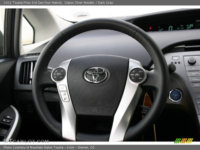 Classic Silver Metallic / Dark Gray 2012 Toyota Prius 3rd Gen Four Hybrid