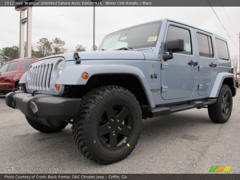 Front 3/4 View of 2012 Wrangler Unlimited Sahara Arctic Edition 4x4