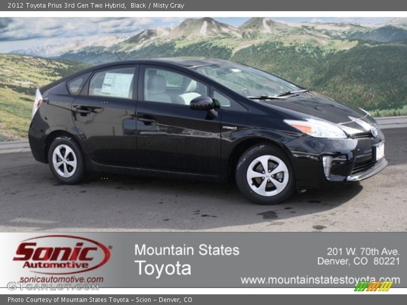 Black / Misty Gray 2012 Toyota Prius 3rd Gen Two Hybrid