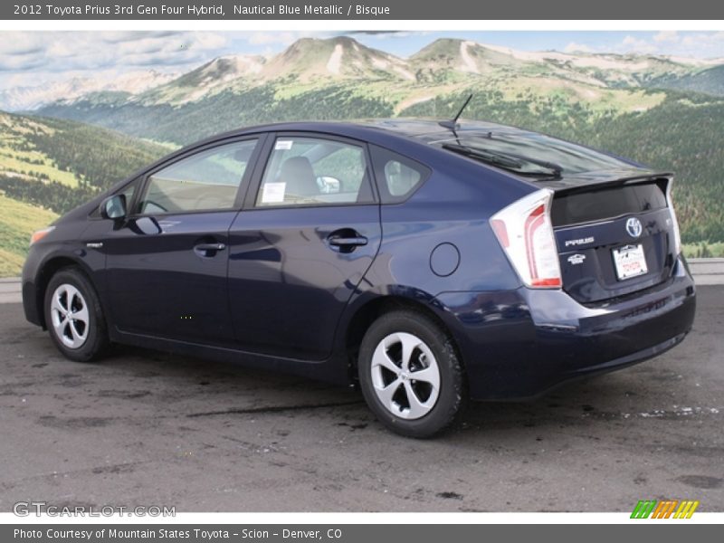 Nautical Blue Metallic / Bisque 2012 Toyota Prius 3rd Gen Four Hybrid