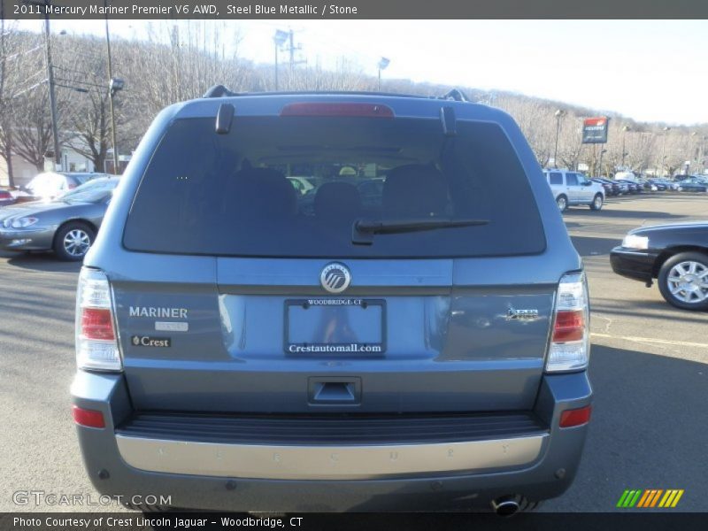 Steel Blue Metallic / Stone 2011 Mercury Mariner Premier V6 AWD