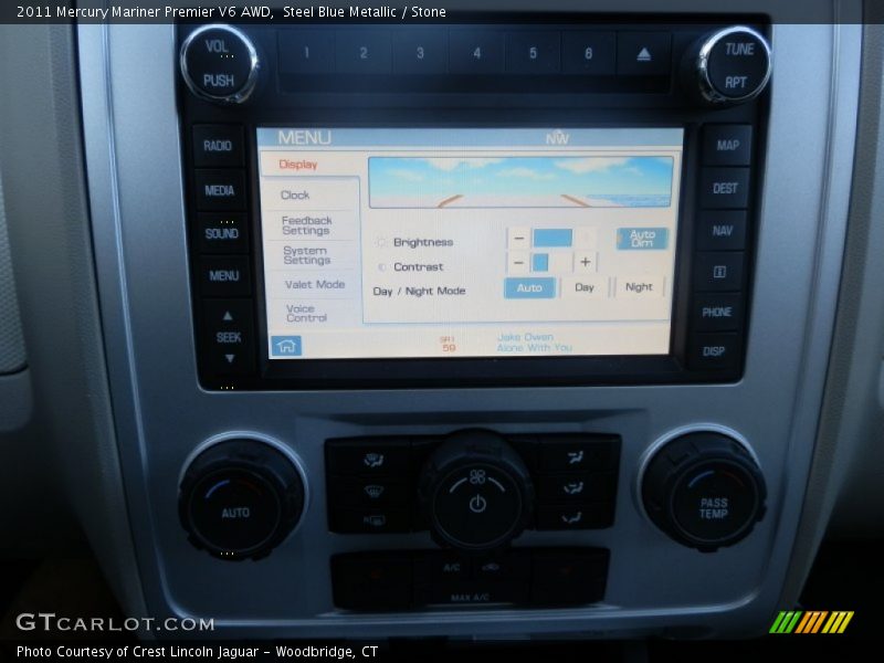 Steel Blue Metallic / Stone 2011 Mercury Mariner Premier V6 AWD