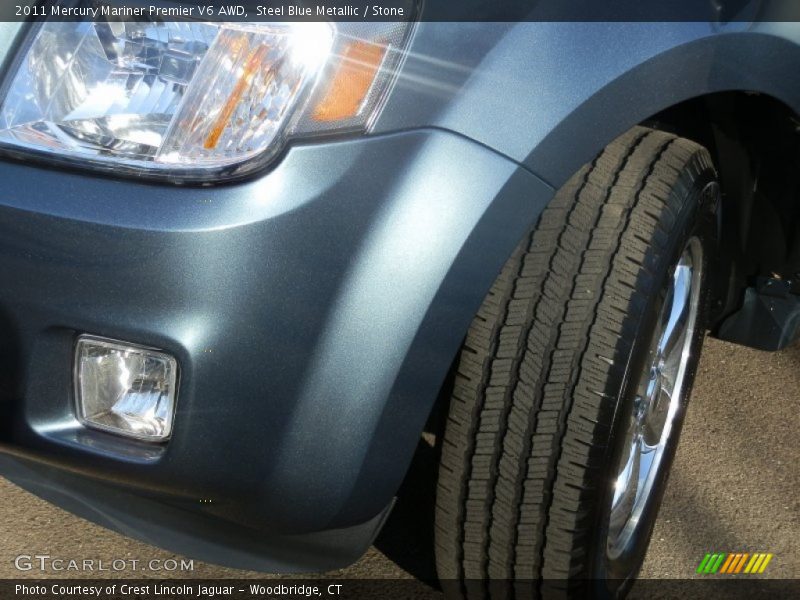 Steel Blue Metallic / Stone 2011 Mercury Mariner Premier V6 AWD