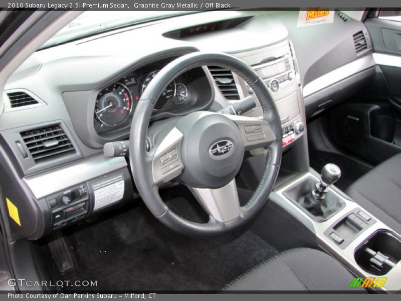  2010 Legacy 2.5i Premium Sedan Off Black Interior