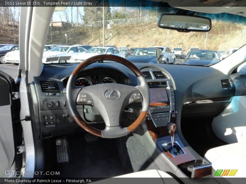 Tungsten Pearl / Light Gray 2011 Lexus ES 350