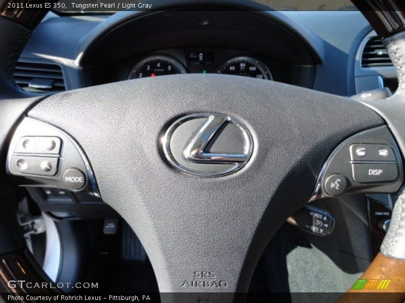 Tungsten Pearl / Light Gray 2011 Lexus ES 350