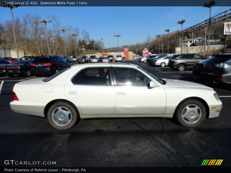 Diamond White Pearl / Ivory 1998 Lexus LS 400