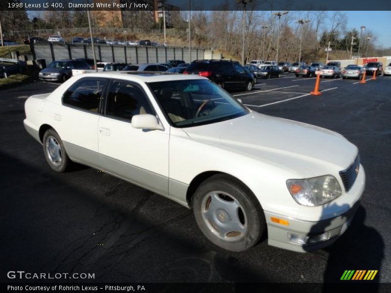 Diamond White Pearl / Ivory 1998 Lexus LS 400