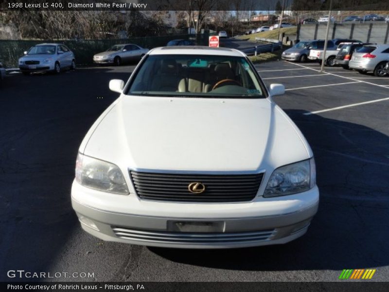 Diamond White Pearl / Ivory 1998 Lexus LS 400
