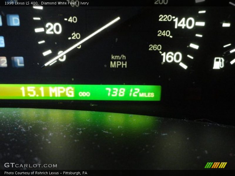 Diamond White Pearl / Ivory 1998 Lexus LS 400