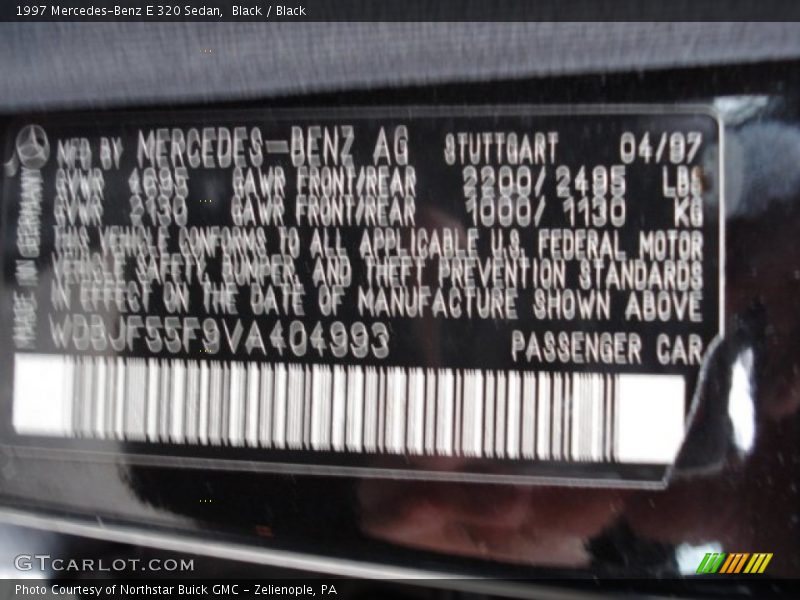 Black / Black 1997 Mercedes-Benz E 320 Sedan