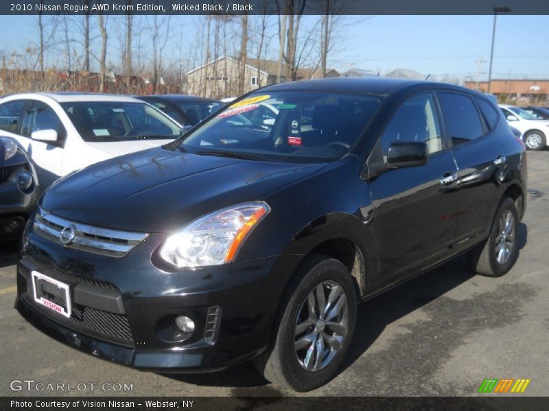 Wicked Black / Black 2010 Nissan Rogue AWD Krom Edition