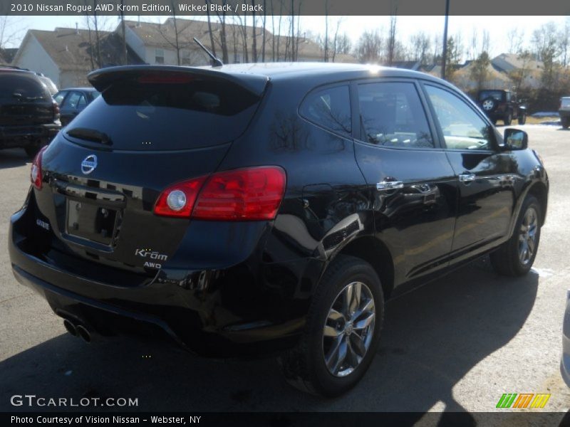 Wicked Black / Black 2010 Nissan Rogue AWD Krom Edition