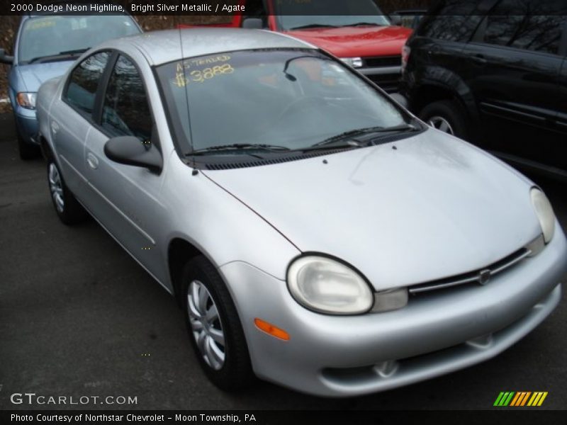 Bright Silver Metallic / Agate 2000 Dodge Neon Highline