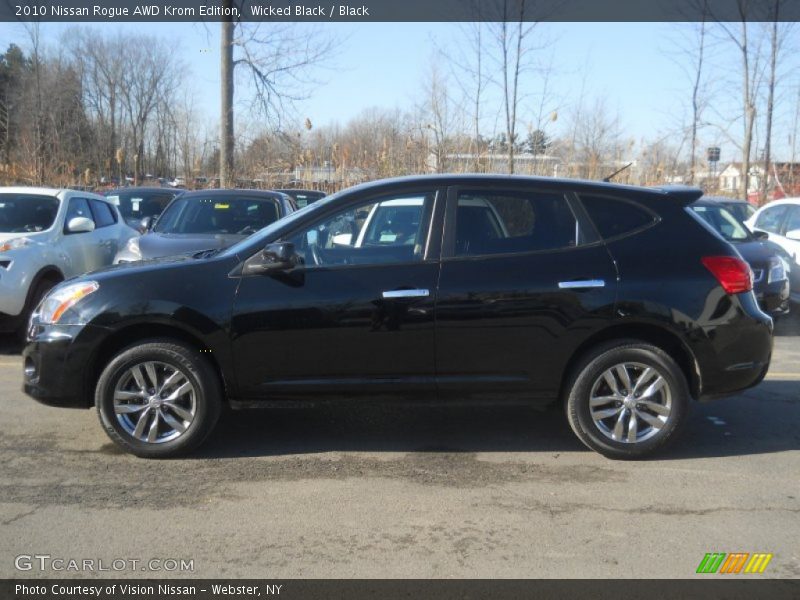 Wicked Black / Black 2010 Nissan Rogue AWD Krom Edition