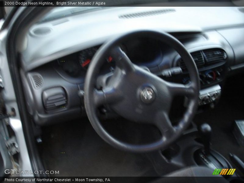 Bright Silver Metallic / Agate 2000 Dodge Neon Highline