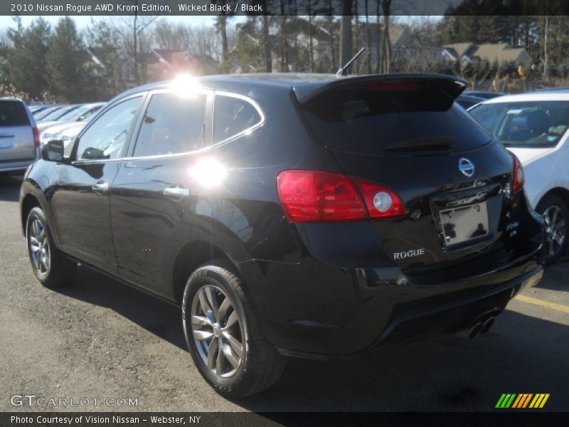 Wicked Black / Black 2010 Nissan Rogue AWD Krom Edition