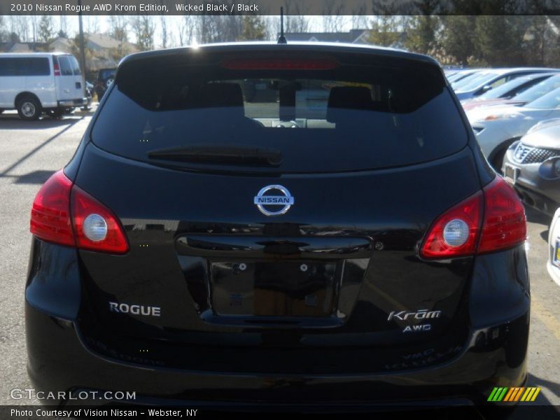 Wicked Black / Black 2010 Nissan Rogue AWD Krom Edition