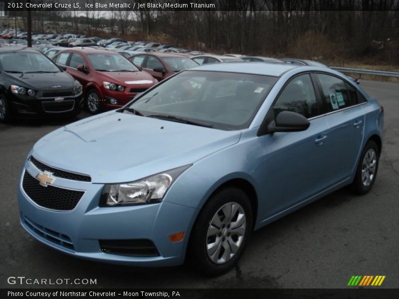 Ice Blue Metallic / Jet Black/Medium Titanium 2012 Chevrolet Cruze LS