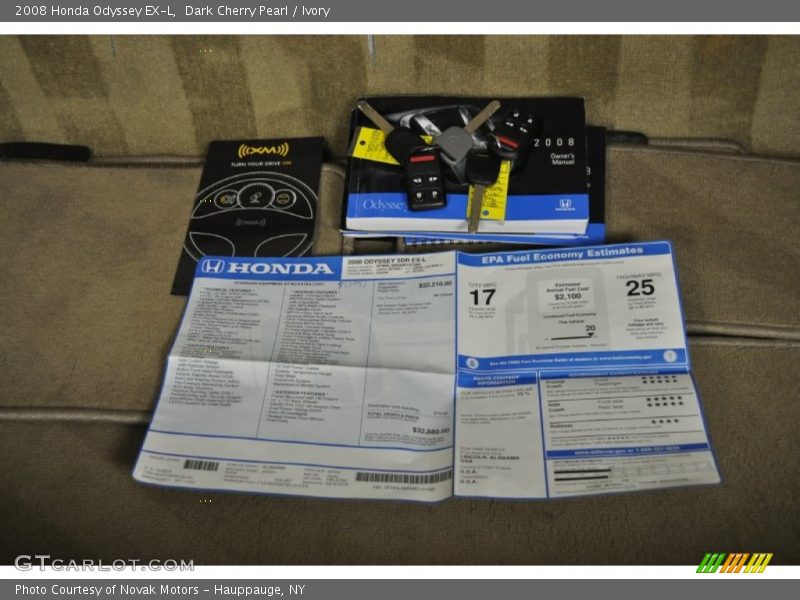 Dark Cherry Pearl / Ivory 2008 Honda Odyssey EX-L