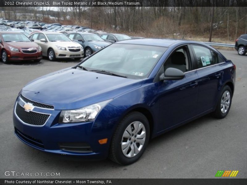 Blue Topaz Metallic / Jet Black/Medium Titanium 2012 Chevrolet Cruze LS
