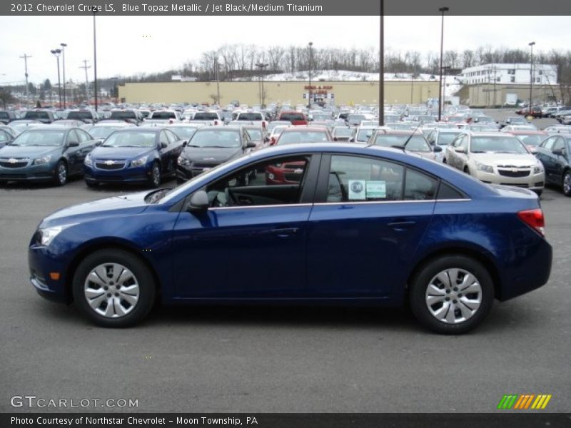 Blue Topaz Metallic / Jet Black/Medium Titanium 2012 Chevrolet Cruze LS