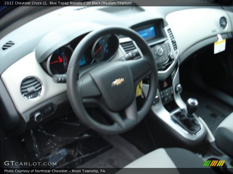 Blue Topaz Metallic / Jet Black/Medium Titanium 2012 Chevrolet Cruze LS