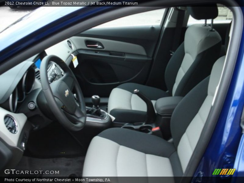 Blue Topaz Metallic / Jet Black/Medium Titanium 2012 Chevrolet Cruze LS