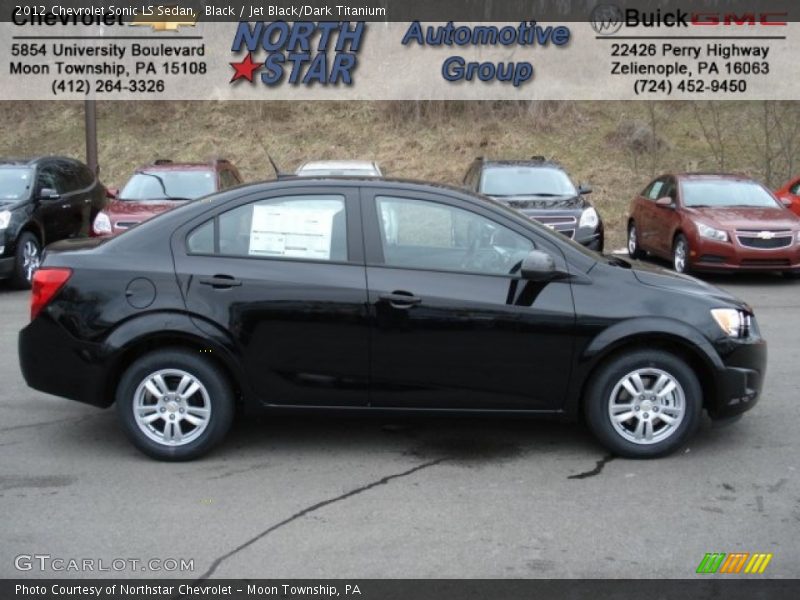 Black / Jet Black/Dark Titanium 2012 Chevrolet Sonic LS Sedan