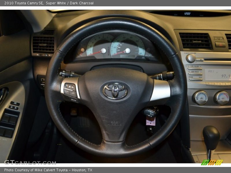 Super White / Dark Charcoal 2010 Toyota Camry SE