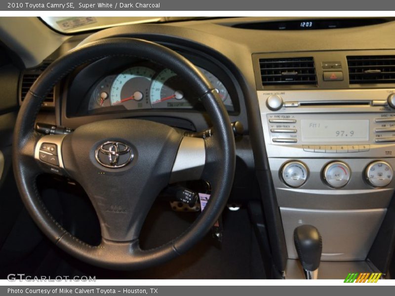 Super White / Dark Charcoal 2010 Toyota Camry SE