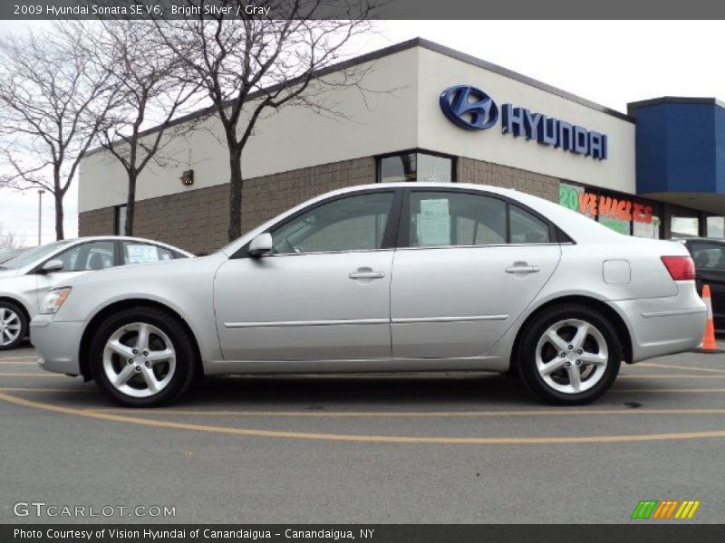Bright Silver / Gray 2009 Hyundai Sonata SE V6