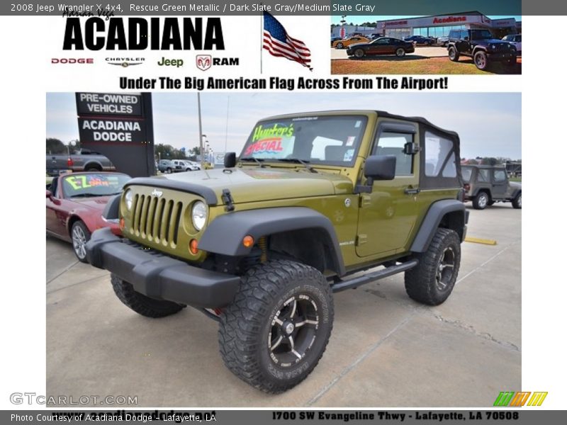 Rescue Green Metallic / Dark Slate Gray/Medium Slate Gray 2008 Jeep Wrangler X 4x4