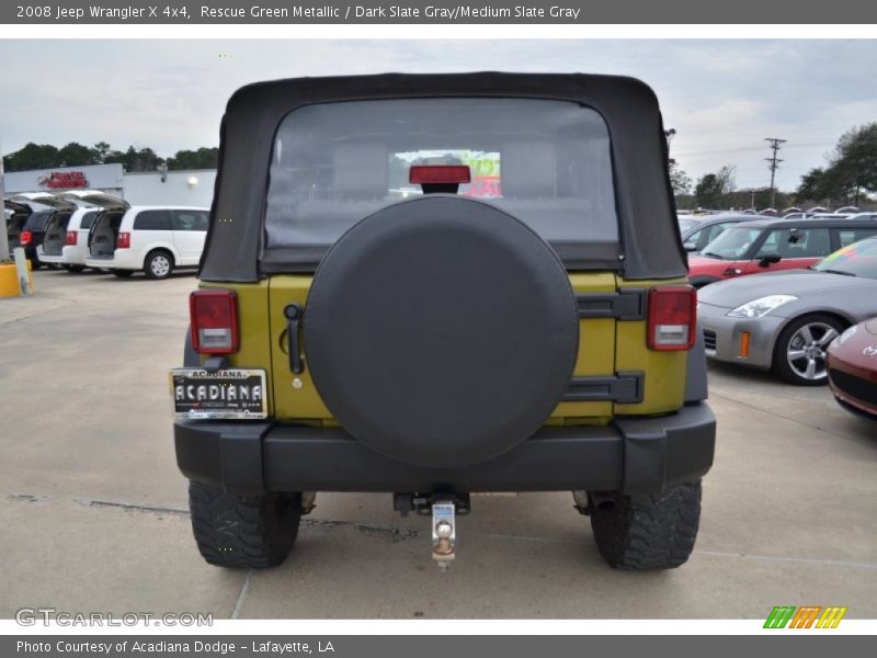 Rescue Green Metallic / Dark Slate Gray/Medium Slate Gray 2008 Jeep Wrangler X 4x4