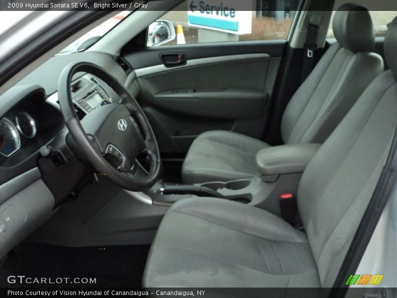 Bright Silver / Gray 2009 Hyundai Sonata SE V6
