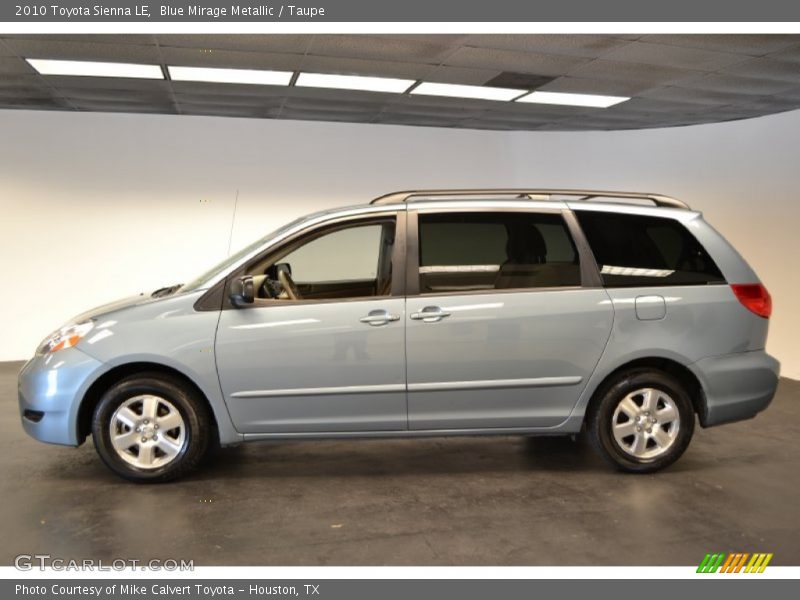 Blue Mirage Metallic / Taupe 2010 Toyota Sienna LE